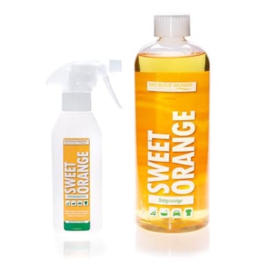 Das blaue Wunder Orangenreiniger Sweet Orange Konzentrat 750 ml | Universalreiniger | Fettlöser | Fleckenentferner | als Bodenreiniger, Badreiniger, Küchenreiniger | inkl. Sprühflasche
