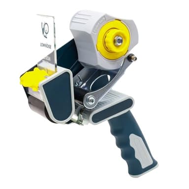 KLEBASTO Packbandabroller mit Sicherheitsvorrichtung | Profi-Ausführung | Sicherheits-Handabroller | Low- Noise | Für Paketklebeband mit max. 50 mm Breite