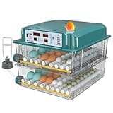 CoInceptus Brutautomat Vollautomatisch, Inkubator für 120 Eier mit Automatischem Wenden der Eier und Automatischer Befeuchtung, Brutkasten mit Feuchtigkeitsanzeige für Hühnereier und Wachteleier