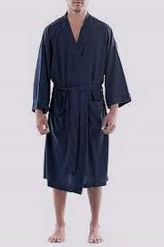 Amazon Essentials Herren Leichter Waffel-Bademantel (Erhältlich In Den Größen Schwer Und Groß), Marineblau, 4XL Große Größen