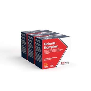 GOaktiv® Gelenk-Komplex - hoch dosierte Hyaluronsäure, Glucosamin & Chondroitin - in Deutschland produziert & laborgeprüft - 6 x 60 Kapseln - Einnahme: morgens & abends
