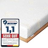 Newentor® Matratzen Topper 120x200cm H2 H3, Matratzentopper 120x200 Schlafsofa Bett Gelschaum, Mattress Topper 120x200 Boxspringbett Gel Bezug Kaltschaum 7CM Höhe