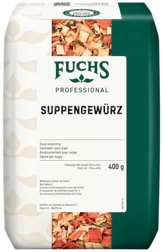 Fuchs Professional - Suppengewürz | Schonend getrocknetes Gemüse zum Würzen von Suppen und Eintöpfen | Profi-Qualität für Großverbraucher und Gastronomie | 400 g im recyclebaren Beutel
