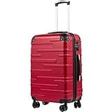 COOLIFE Hartschalen-Koffer Rollkoffer Reisekoffer Vergrößerbares Gepäck (Nur Großer Koffer Erweiterbar) ABS Material mit TSA-Schloss und 4 Rollen