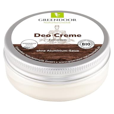 GREENDOOR Kraftvolle Männer Deo Creme 50ml für 6 Monate ohne Körpergeruch, natürliche Deocreme männlicher Duft, Anti Achselgeruch ohne Aluminium, Natur Bio Deodorant, Naturkosmetik vegan