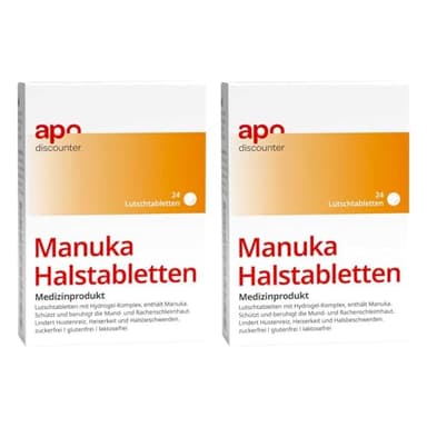Manuka Halstabletten zuckerfrei zum Lutschen von apodiscounter 2x24 stk