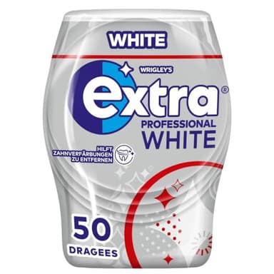 Extra Professional White Kaugummi, zuckerfrei, 50 Dragees