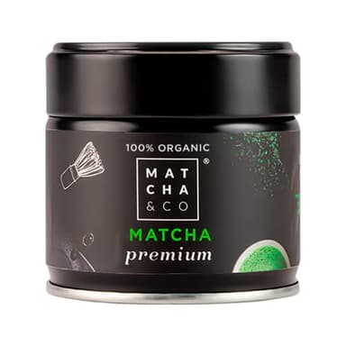 Matcha & CO | 100% Biologischer Premium-Matcha-Tee 30g [Zeremonielle Qualität]. Bio-Grünteepulver Aus Japan. Natürlicher Premium-Grüntee