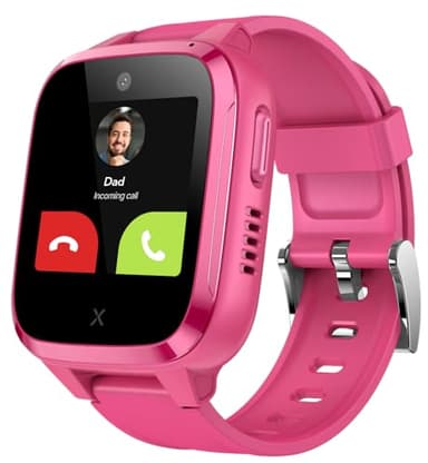 XPLORA Kidzi - Telefon Uhr für Kinder (mit SIM-Karte) 4G, Anrufe, Nachrichten, Schulmodus, SOS-Funktion, GPS, Kamera, Schrittzähler - inkl kostenlosem Tarif-Vertrag für 3 Mon. (ROSA)