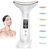 shisoutek Gesichtsmassagegerät Face Gerät: 6 Modi EMS Anti Gegen Falten Massage Gesichtsgerät 7 Light Schönheit - 45℃ Beauty Hautstraffung Lifting Lichttherapie Massager Für Damen Herren