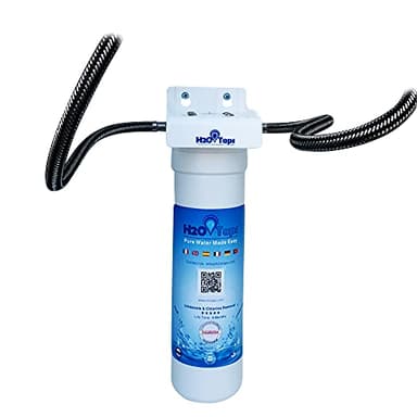 H2O Taps Untertisch-Wasserfilter - Wasserreiniger, Filtersystem, reduziert Kalk, Blei, Chlor, Metalle - Wasserfilter unter der Spüle, hohe Kapazität, komplettes Kit