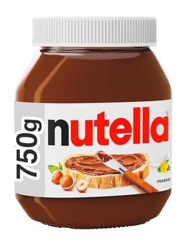 nutella - Nuss-Nougat-Creme, 1 Glas mit 750g, leckere Haselnuss-Schoko-Creme als Aufstrich oder für Rezepte