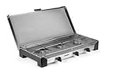 Enders® Campingkocher BRISBANE 3 Z, Gaskocher, 3-flammig, aus Edelstahl, Edelstahlbrenner 3x2,3kW, integrierte Zündsicherung, mit Schlauch, Betrieb mit Gasflasche oder Schraubkartusche möglich, #1861