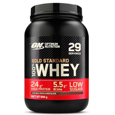 Optimum Nutrition Gold Standard 100% Whey, Proteinpulver, Geschmack Double Rich Chocolate, 899g, 29 Portionen