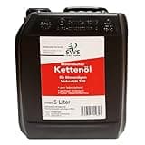 SWS Forst GmbH SUPER-OIL Kettenöl Sägekettenöl mit Haftzusatz für Kettensägen Führungsschienen und Sägeketten (5 Liter)