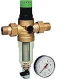 4work&home FK06 1" Druckminderer + Manometer Rückspülfilter Resideo
