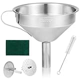 JOREST 5 Stück Filter Resin 3d Drucker Kit, 3d Printer Resin Zubehör für Anycubic Sla/Elegoo Mars, Harz Trichter Edelstahl mit Sieb, Reinigungsbürste