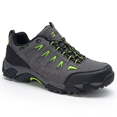 SHULOOK Wanderschuhe Herren Wasserdicht Leichte Outdoor Trekkingschuhe Knöchel Bergschuhe rutschfeste Schuhe Herren Sneaker Ultralight Sportschuhe für Camping, Wandern (Grau Grün EU 45
