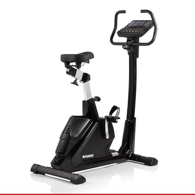 HAMMER Ergometer Varon XTR II, Fitnessbike, Heimtrainer für Zuhause mit tiefem Einstieg, XL-Display, 16 Trainingsprogramme, Bluetooth Anbindung, kompatibel mit Kinomap & Zwift