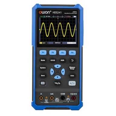 HDS241 OWON Oszilloskop Multimeter 3 IN 1 Funktion 24.000 Messwerte Multimeter 40MHz Bandbreite 100KHz Signalquellen 3.5” LCD mit 320 x 240 Pixeln