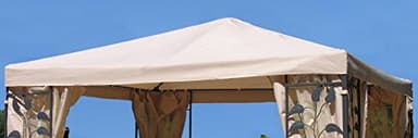 Pavillon Ersatzdach 3x3 Meter - beige - wasserdicht - Pavillondach