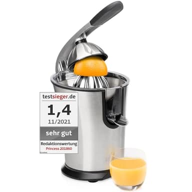 Princess Master Juicer Pro – Edelstahl Presskegel – Rostfreier Edelstahl – 201860 – Silber