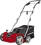 Einhell Elektro Vertikutierer Lüfter GE-SA 1640 (1600 W, 40 cm Arbeitsbreite, bis 12 mm Arbeitstiefe, höhenverst. Holm, 48 L Fangsack, inkl. Lüfterwalze), Schwarz/Rot