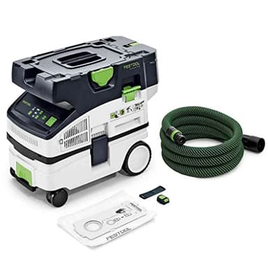 Festool Akku-Absaugmobil CTLC MINI I-Basic CLEANTEC (mit Hauptfilter, SELFCLEAN Filtersack, Saugschlauch glatt Ø 27/32 x 3,5 m, Sauger-Fernbedienung)