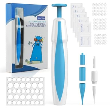 Stielwarzen Entfernen Schnell Kit,Skin Tag Remover Kit 2 in 1 für Micro bis Large (1 mm-8 mm) mit 60 Tag Bands Sicher Schmerzlos Hautanhängsel Hautzipfel Entfernen Stielwarzen