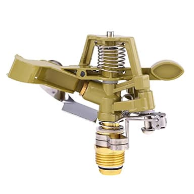 Lwuey Impulsregner 1/2 Zoll, Impuls Sprinkler Regner Rasensprenger 360° Kreisregner mit 18m Reichweite Gärten Bewässerung Sportplätze Felder Automatischer Sektorenregner einstellbar Metallgehäuse