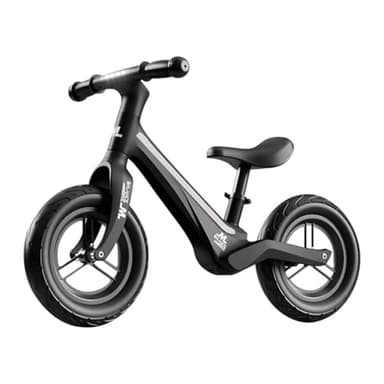 HOUOOFVA Laufrad ab 2 Jahre, Kleinkind-Laufrad mit Licht für 2 3 4 5 6 Jahre alte Kinder, Trainingsspielzeug Fahrrad für Outdoor-Aktivitäten, Schwarz