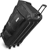 normani Jumbo Reisetasche XXL Trolly mit Rollen aus robustem Material Farbe Schwarz / 150 Liter
