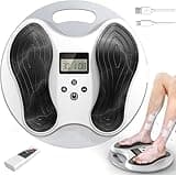 Durchblutungs-stimulator Beine und Füße, Verbessert die Fußdurchblutung und Neuropathie, Bekämpft Knie- und Beinschmerzen, EMS Fussmassagegerät Elektrisch Durchblutungsstimulator mit 4 TENS Pads