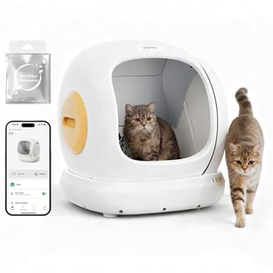 Breite Öffnung Selbstreinigende Katzentoilette Katzenklo Selbstreinigend, Ultra-sicher | Niedriger Einstieg | Desodorieren Selbstreiniges Katzenklo, Automatische Elektrisches Katzenklo