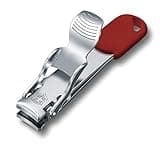 Victorinox Nagelknipser klein, Nagelschneider, Nagelzwicker, Edelstahl, für Fuss- und Fingernägel, Professionell, Maniküre, Pediküre, rot