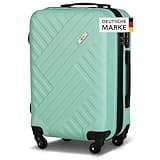 Xonic Design Reisekoffer - ABS Hartschalen Koffer mit 360° Leichtlauf-Rollen - hochwertiger Trolley mit Zahlenschloss in M-L-XL oder Set (Mintgrün, M)