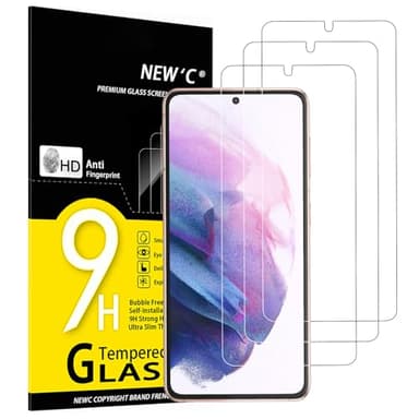 NEW'C 3 Stück für Samsung Galaxy S21 5G für Panzerglas (6,2 Zoll), Frei von Kratzern, 9H Härte, HD Displayschutzfolie, 0.26mm Ultra-klar, Ultrabeständig