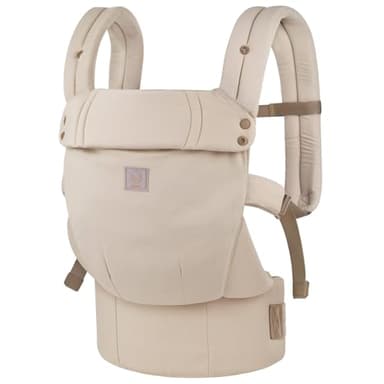 GAGAKU Babytrage für Babys Kleinkinder, Einfach zu Tragen Gesicht in Gesicht nach Vorne und Hinten Tragen, Ergonomisch Tragehilfe mit Nackenstütze, Geeignet für 3,2-15kg - Khaki