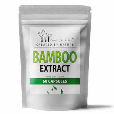 Silizium 350 mg – 60 Kapseln Organisches Silicium aus Bambusextrakt – Hochdosiert, Vegan & Laborgeprüft – Unterstützt Haut, Haare, Nägel und Knochen – Forest Vitamin