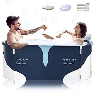 140cm tragbare faltbare Badewanne mit Metallrahmen - große Familie Badewanne für Erwachsene, effiziente Umstellung von heißer und kalter Wanne 140cm x 60cm x 55cm (Milch Stil mit Metallrahmen)