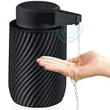 Seifenspender Automatisch 300ml Elektrischer Automatic Soap Dispenser mit Sensor, No Touch Automatischer Seifenspender mit USB Aufladung für Bad, Küche, Toilette Schwarz