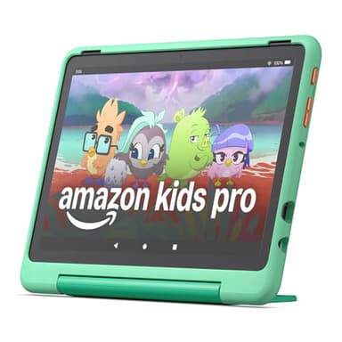 Fire HD 10 Kids Pro-Tablet (Neueste Generation), für Kinder ab dem Grundschulalter | 10-Zoll-Display, lange Akkulaufzeit, Kindersicherung und dünne Hülle | Version 2023, 32 GB, Mintgrün
