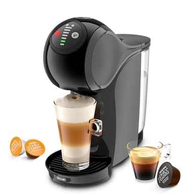 NESCAFÉ DOLCE GUSTO DeLonghi Dolce Gusto Genio S EDG226.A, Pod-Kaffeemaschine, inklusive 3 Stück, kompaktes Design, verstellbare Abtropffläche, 0,8 l, abnehmbarer Wassertank, 1470 W, Anthrazit