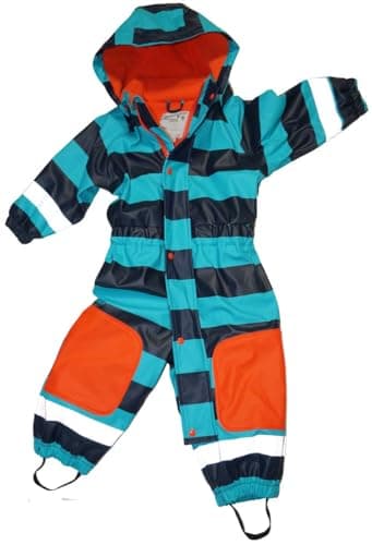 Maylynn Outdoor Schneeanzug Regenoverall Regenanzug Blau, warm gefüttert mit dicken Fleece Futter, Größe:104