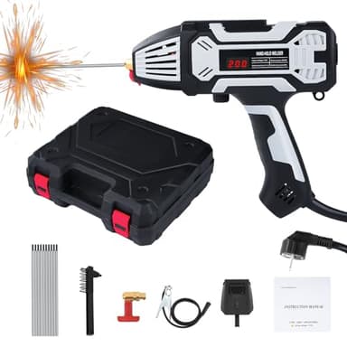 Risegun Handheld Elektroden Schweißgerät – Handschweißgerät Lichtbogenschweißgeräte 220V/3000W Tragbarer Kompakt-Schweißer für KFZ-Reparatur, ARC-Funktion & Überhitzungsschutz