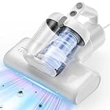 YUFAC Milbensauger für matratzen, 16Kpa Matratzenreiniger Bettstaubsauger mit UV-Licht HEPA-Filter Heißluftfunktion Staubmilben-Sensor Ultraschall, 600W Handstaubsauger für Matratze Sofa (Weiß)