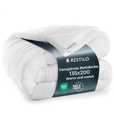RESTILO Bettdecke 135x200 cm Ganzjahresdecke Steppdecke Antiallergisch Schlafdecke Öko Tex Standard Inez 135 x 200 cm