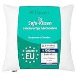 Flowen Kissen 80x80 Kopfkissen Dekokissen für Bett und Sofa Innenkissen Hypoallergene Sofakissen Anti-Milben Weiche Zierkissen mit Kissenbezug Mikrofaser Abnehmbar und Waschmaschinenfest