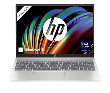 HP Pavilion Laptop Copilot+ Laptop | Intel Core Ultra 5 mit integrierter KI | 125U 16" WUXGA-Display | 16GB RAM | 1TB PCIe NVMe SSD | Intel Grafikkarte | QWERTZ | Windows 11 Home | Silber