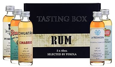 Perola Rum Tasting Box | Finde deinen neuen Liebling | Entdecke aufregende Vielfalt der Rum Welt | (5 x 40ml)